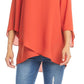 Karen Kane Women's Asymmetrical Crepe Top Orange Size Large