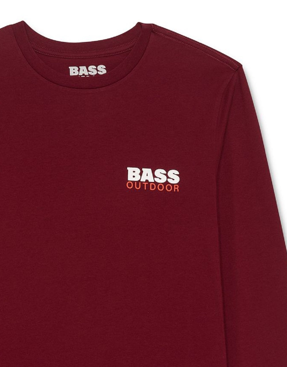 Bass Outdoor Men's Tent Graphic Long Sleeve T-Shirt Red Size Medium