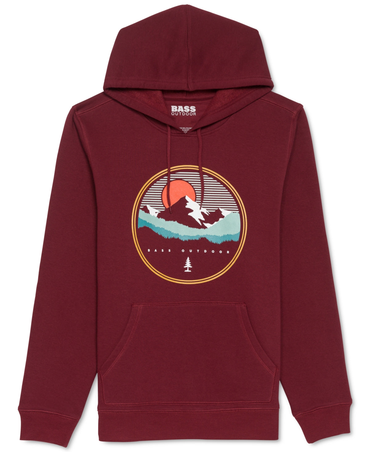 Bass Outdoor Men's Wilfork Graphic Hoodie Red Size XX-Large