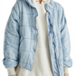 Free People Women's Dolman Sleeve Quilted Jacket Blue Size Small