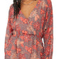 Free People Women's Teegan Floral Long Sleeve Minidress Pink Size Medium