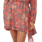 Free People Women's Teegan Floral Long Sleeve Minidress Pink Size Medium