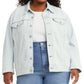 Levi's Women's Trendy Plus Ex Boyfriend Trucker Jacket Blue Size 4X