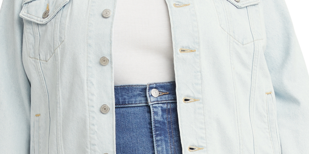 Levi's Women's Trendy Plus Ex Boyfriend Trucker Jacket Blue Size 4X