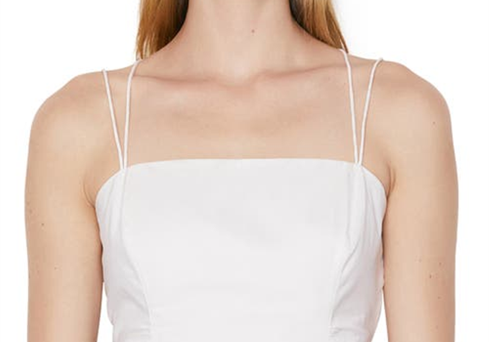 Frame Strappy Cutout Tank In Blanc Size Medium