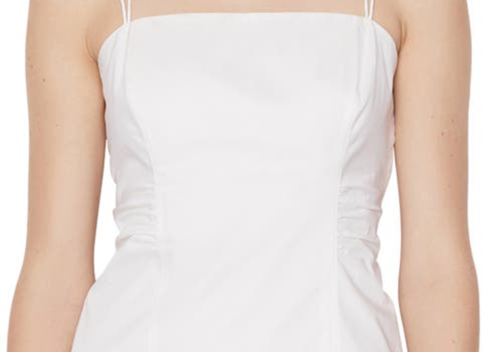 Frame Strappy Cutout Tank In Blanc Size Medium