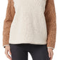32 Degrees Women's Sherpa Mock Neck Sweatshirt Brown Size X-Large