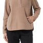 32 Degrees Women's Fleece Mock Neck Sweatshirt Brown Size X-Small