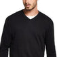 Weatherproof Vintage Men's V Neck Cashmere Blend Sweater Black Size Large