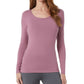 32 DEGREES Women's Black Cozy Heat Scoop-Neck Top Size Large