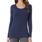 32 DEGREES Women's Black Cozy Heat Scoop-Neck Top Size Large