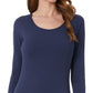 32 Degrees Women's Cozy Heat Scoop Neck Top Blue Size XX-Large