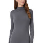 32 Degrees Women's Cozy Heat Mock Neck Long Sleeve Top Gray Size Medium