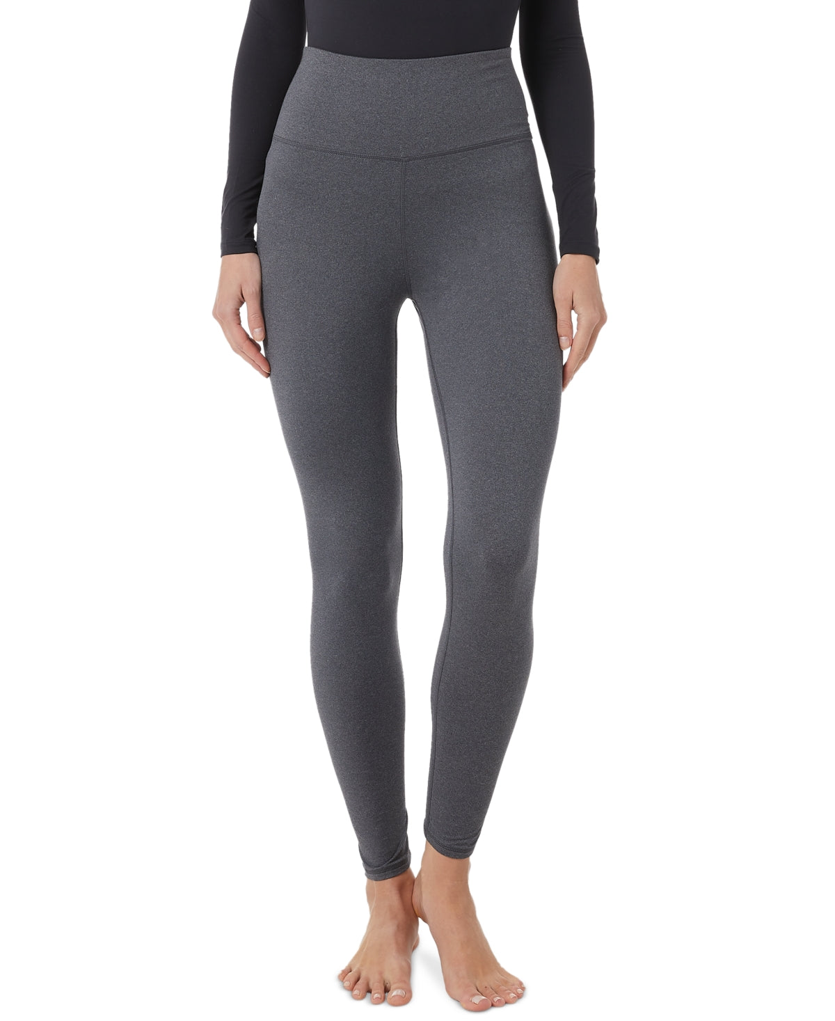 32 Degrees Women's Stretch Heather High Waist Leggings Gray Size Medium