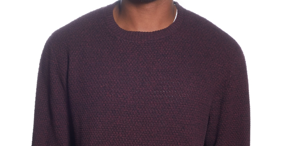Weatherproof Vintage Men's Marl Crew Sweater Red Size L