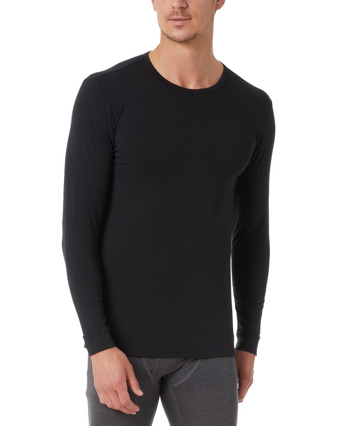 32 Degrees Men's Heat Crewneck Shirt Black Size Medium