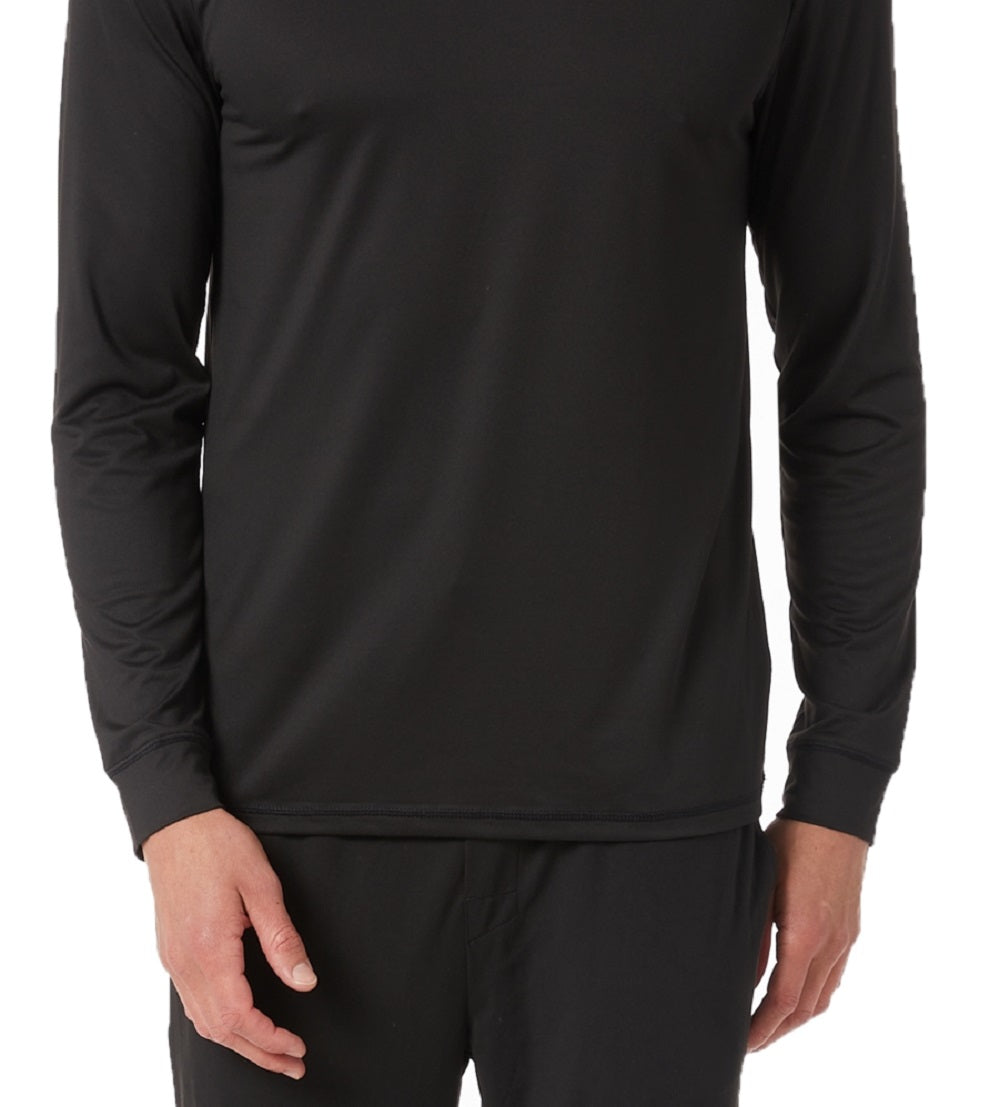 32 Degrees Men's Top Notch Long Sleeve T-Shirt Black Size Large