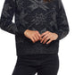 Weatherproof Vintage Women's Plaited Chenille Snowflake Mock Neck Sweater Black Size Large