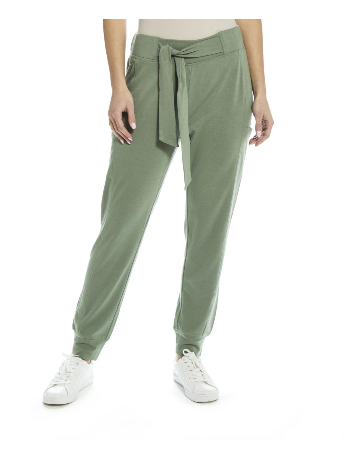 Weatherproof Vintage Women's Belted Terry Pants Green Size Large