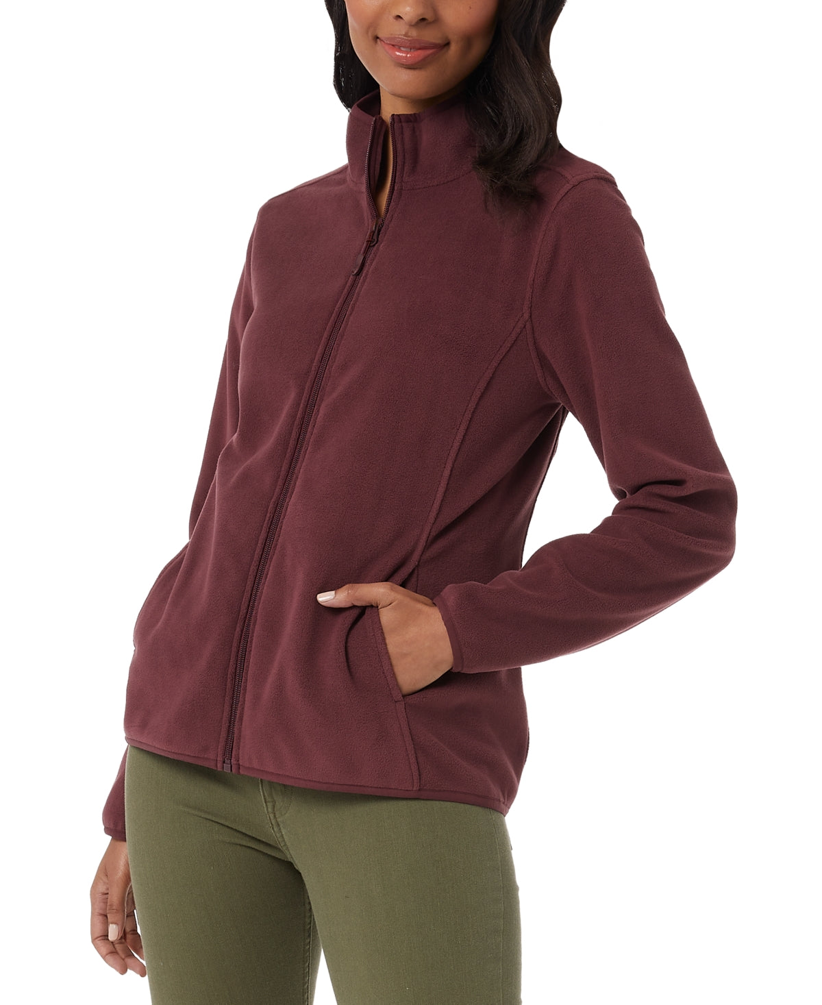 32 Degrees Women's Fleece Full Zip Red Size X L