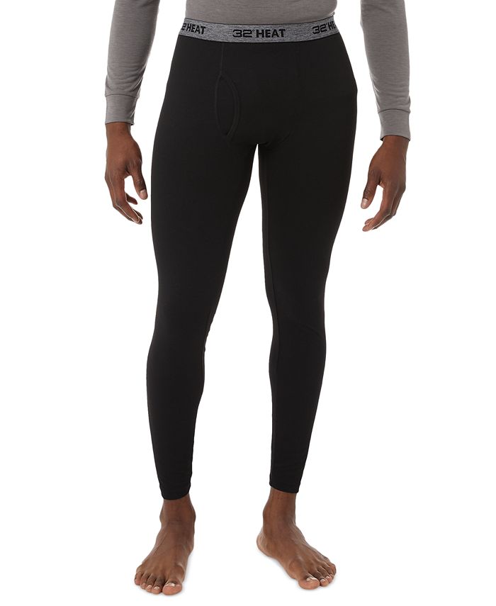 32 Degrees Men's Heat Plus Legging Black Size X-Large