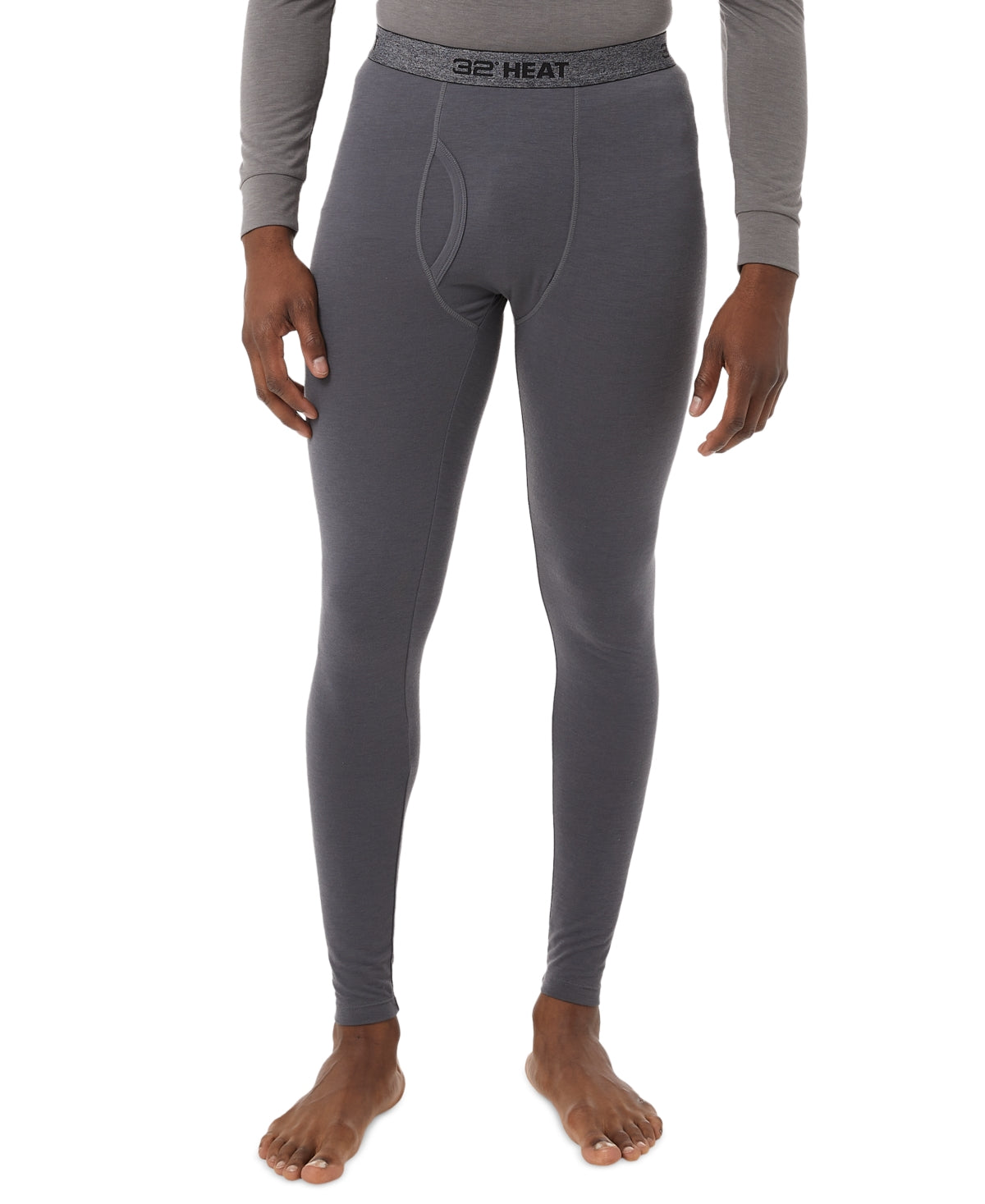 32 Degrees Men's Heat Plus Legging Gray Size Small