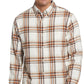 Weatherproof Vintage Men's Flannel Long Sleeves Shirt Brown Size Large