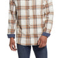 Weatherproof Vintage Men's Flannel Long Sleeves Shirt Brown Size Large