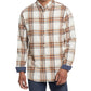Weatherproof Vintage Men's Flannel Long Sleeves Shirt Brown Size Large
