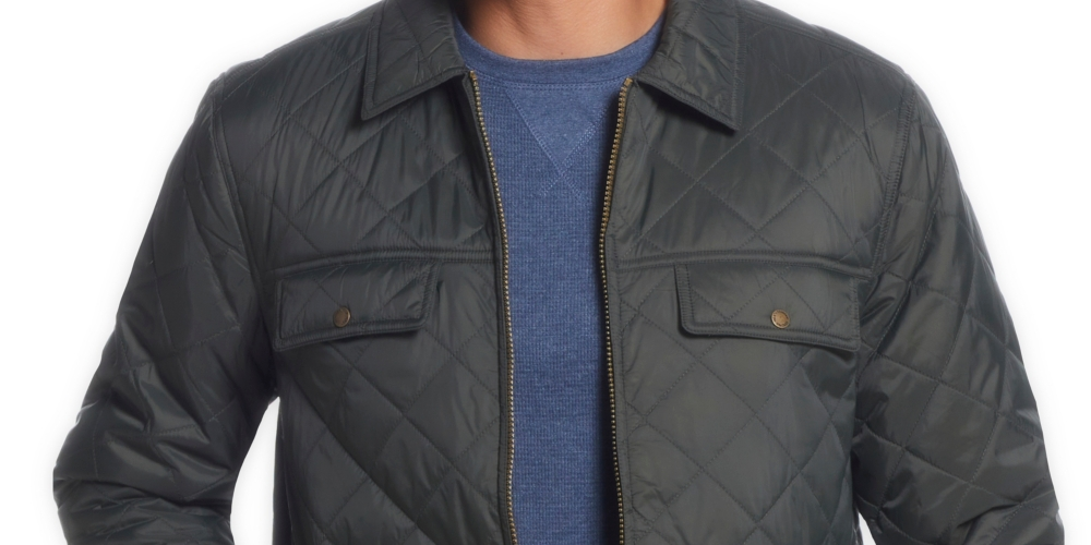 Weatherproof Vintage Men's Lightweight Quilted Jacket Green Size XXL
