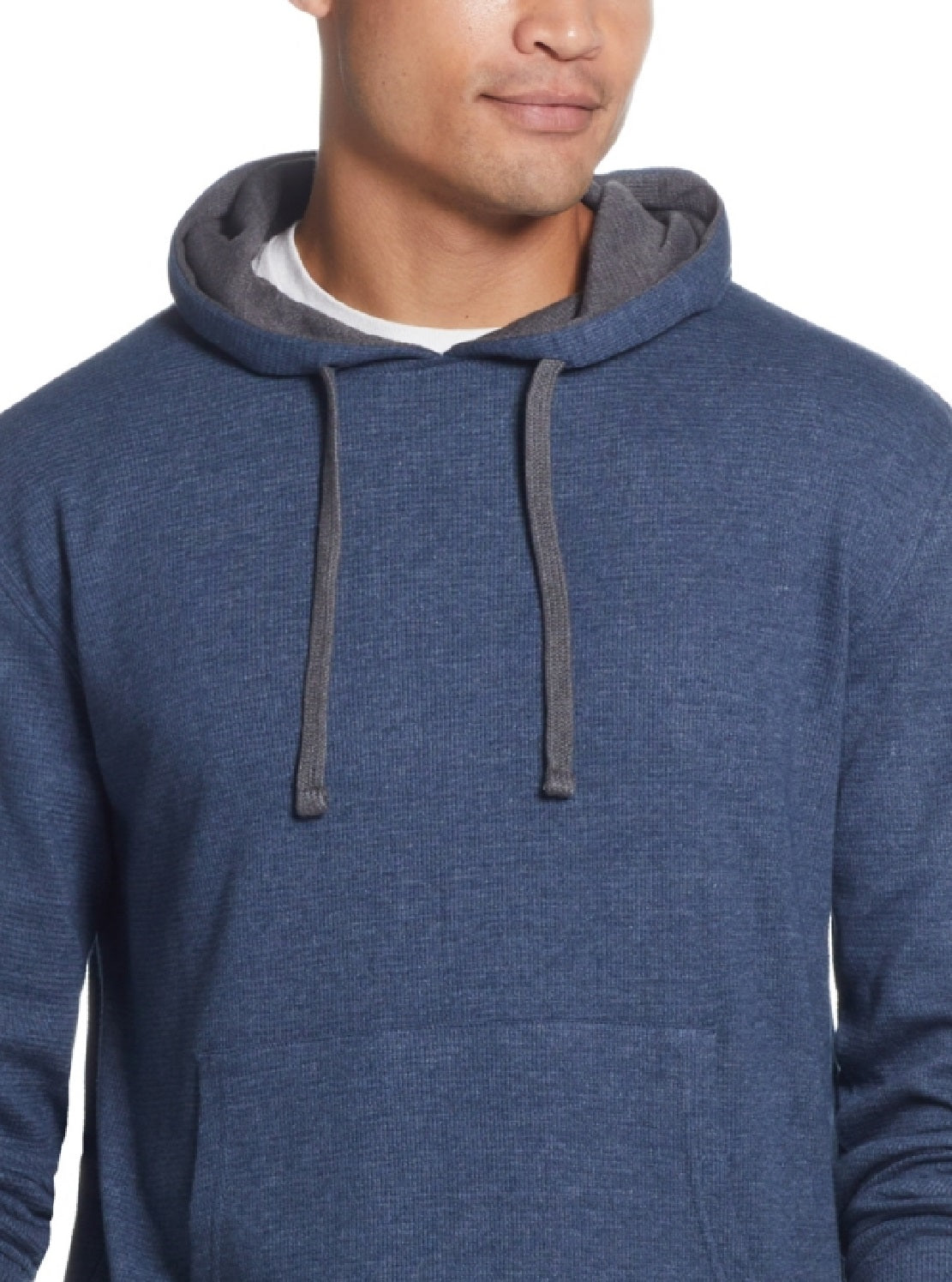 Weatherproof Vintage Men's Long Sleeved Waffle Hoodie Blue Size Medium