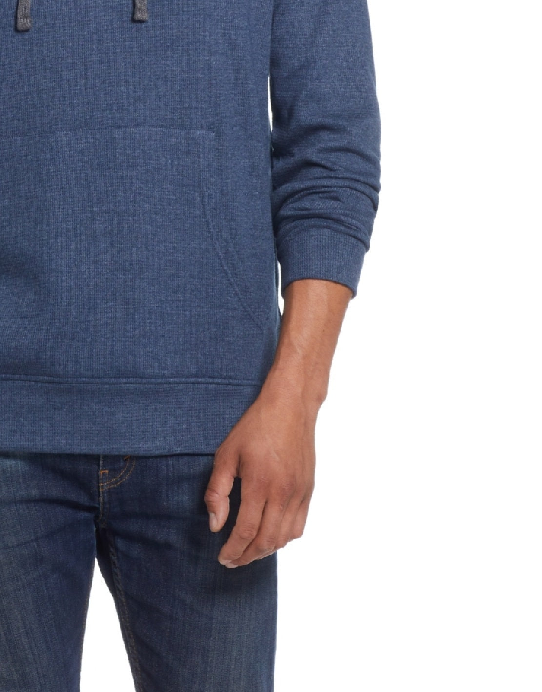 Weatherproof Vintage Men's Long Sleeved Waffle Hoodie Blue Size Medium