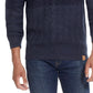Weatherproof Vintage Men's Buttoned Mock Neck Sweater Blue Size Large