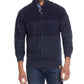 Weatherproof Vintage Men's Buttoned Mock Neck Sweater Blue Size Large
