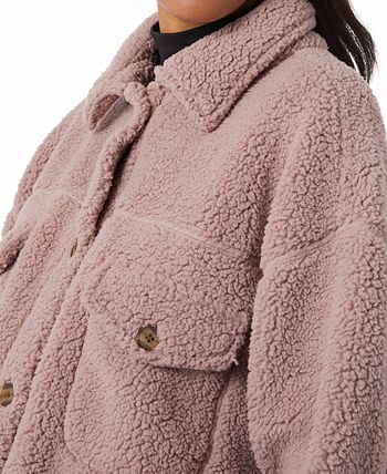 32 Degrees Women's Sherpa Shirt Jacket Brown Size Medium