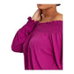 Ralph Lauren Women's Jersey Off the Shoulder Top Purple Size 3X
