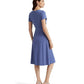 Ralph Lauren Women's Jersey Short Sleeve Dress Blue Size 8