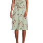 Ralph Lauren Women's Textured Zippered Lined Floral Sleeveless Round Neck Knee Length Wear To Work Shift Dress Green Size 8