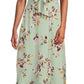 Ralph Lauren Women's Textured Zippered Lined Floral Sleeveless Round Neck Knee Length Wear To Work Shift Dress Green Size 8