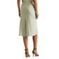 Ralph Lauren Women's Satin Midi Skirt Green Size 12