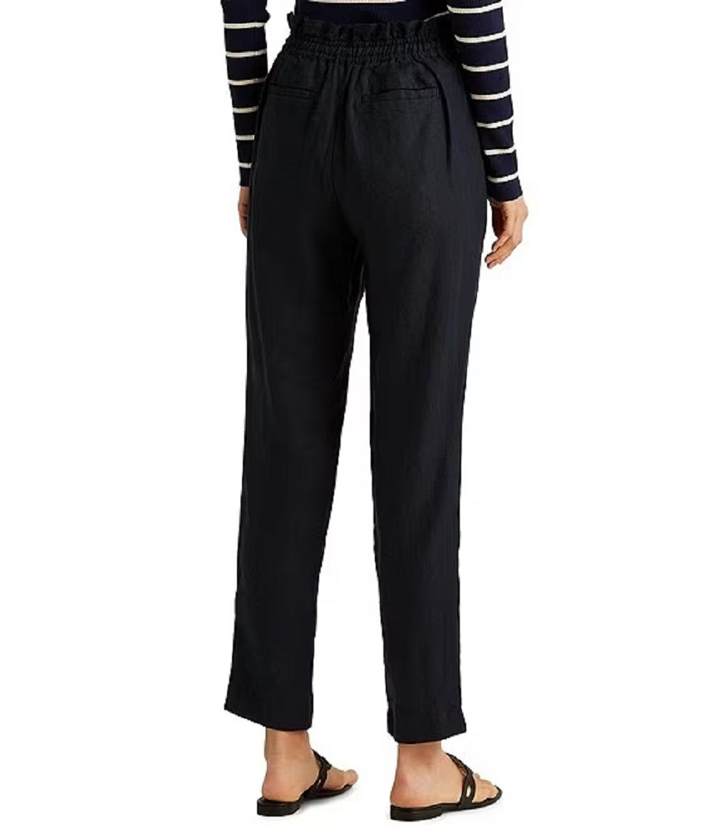 Ralph Lauren Women's Linen Ankle Pants Blue Size 8
