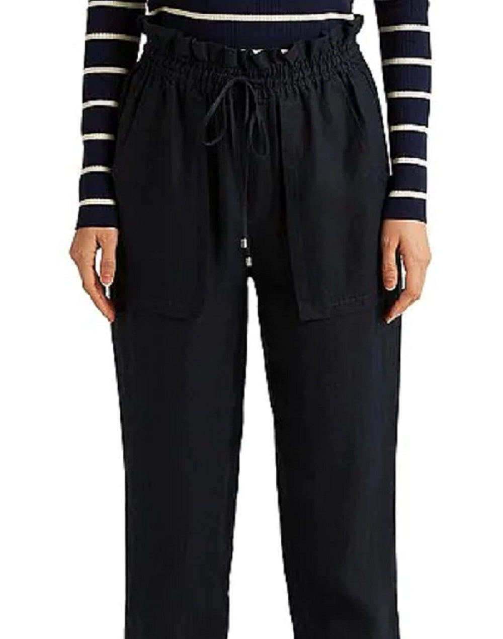 Ralph Lauren Women's Linen Ankle Pants Blue Size 8
