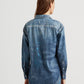 Ralph Lauren Women's Paint Splatter Denim Shirt Blue Size Medium