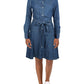 Ralph Lauren Women's Belted Denim Shirtdress Blue Size 8