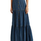 Ralph Lauren Women's Denim Full Length A Line Skirt Blue Size 4