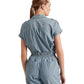 Ralph Lauren Women's Short Sleeve Chambray Shirt Blue Size Small