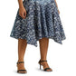 Ralph Lauren Women's Patchwork Print Linen Sleeveless Dress Blue Size 10 Petite