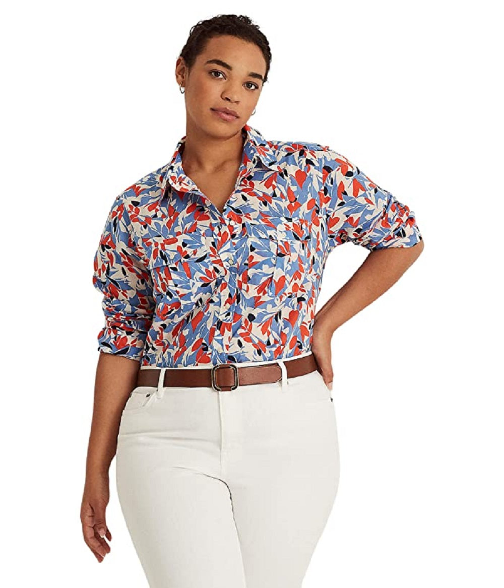 Ralph Lauren Women's Floral Cotton Voile Shirt Assorted Size 2X