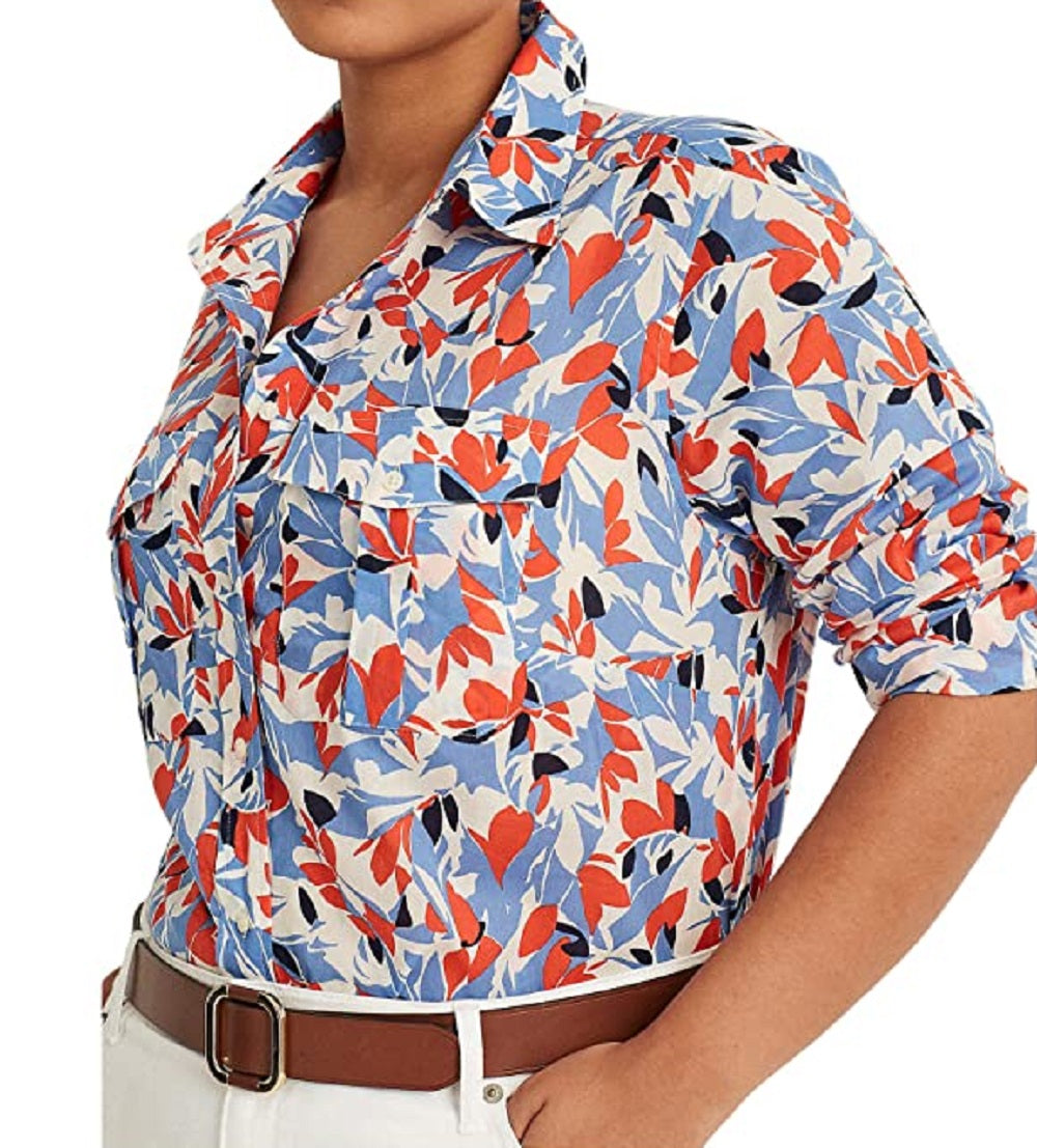 Ralph Lauren Women's Floral Cotton Voile Shirt Assorted Size 2X