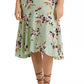 Ralph Lauren Women's V Neck Midi Wear To Work Fit Flare Dress Green Size 14